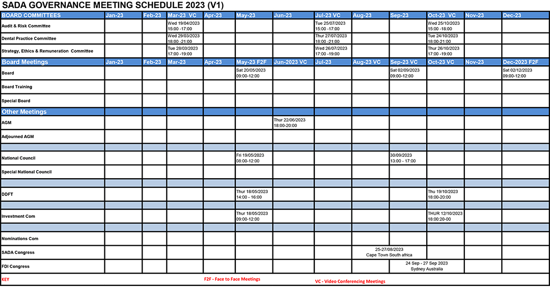 Meeting Schedule